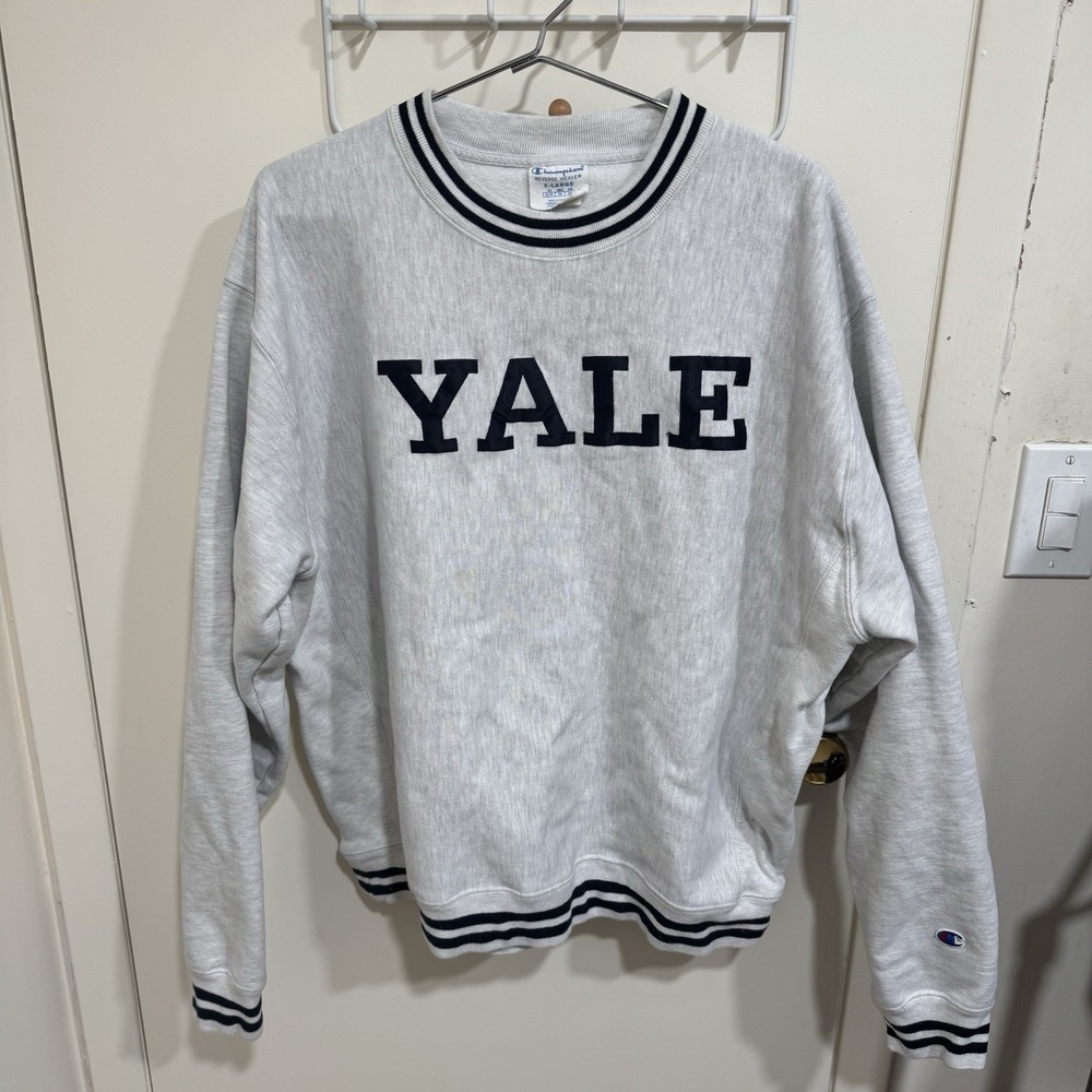 Vintage Yale University Champion Reverse Weave Sweater Mens Size X-Large XL
